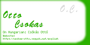 otto csokas business card